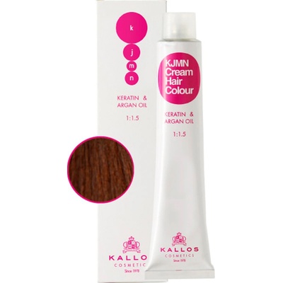 Kallos KJMN s keratinem a arganovým olejem 5.3 Light Golden Brown Cream Hair Colour 1:1.5 100 ml