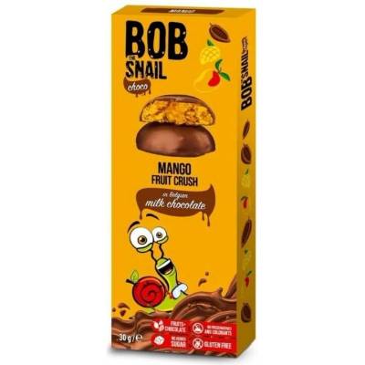 Eco Snack Bob Snail Choco bez přidaného cukru mango 30 g