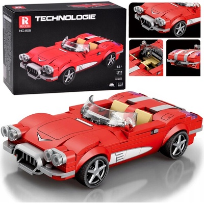 JOKO Technická Stavebnica Retro Kabriolet z roku 1950, 311ks, červené