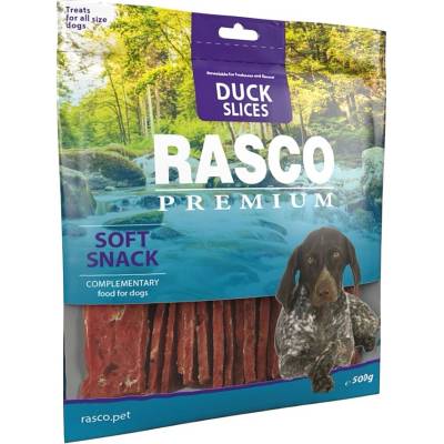 RASCO PREMIUM Pochúťka pre psov kačica plátky 500 g