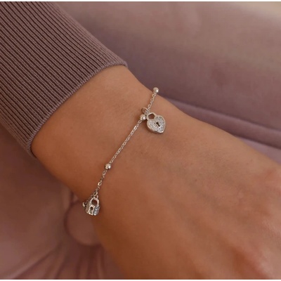 SilveAmo stříbrný na ruku Klíč od srdce B2F718.16