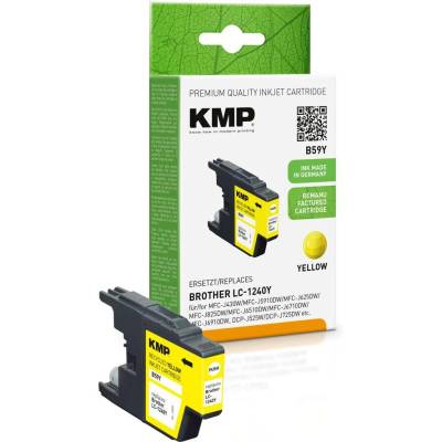 Compatible KMP Brother LC-1240Y жълта касета за принтер от трети производител, 600 страници (1524,4809)