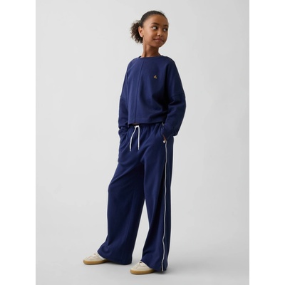 GAP Detské tepláky Wide-Leg Heavyweight Tmavomodrá