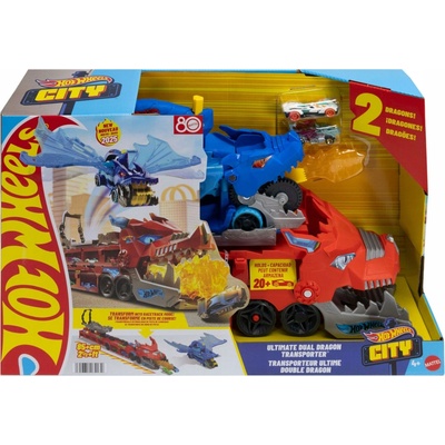 Mattel Hot Wheels City Ultimátní dračí tahač, 2 angličáky