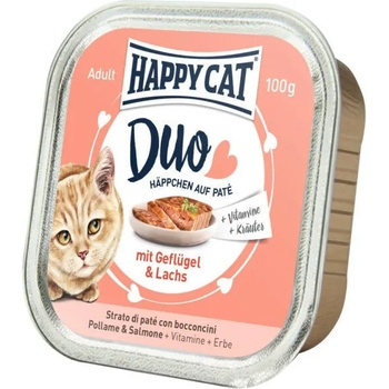 Happy Cat Duo poultry & salmon 12x100 g