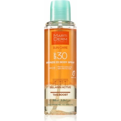 MartiDerm Sun Care Bronze D Body Spray telový spray urýchľujúci opaľovanie SPF30 155 ml