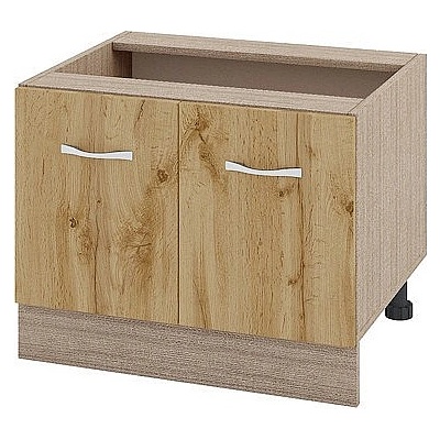 ИРИМ Долен шкаф за свободностояща фурна тип "Раховец" Сити МДД-32 мока / дъб дакота 60 см