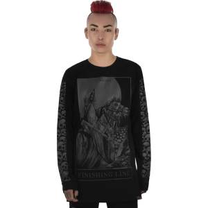 KILLSTAR Унисекс тениска с дълги ръкави KILLSTAR - Finishing Line Long Sleeve Top - KSRA002269