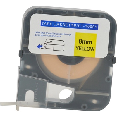 PONY PT-1009Y, 9mm x 8m, Жълт, оригинална лента (PT1009Y)