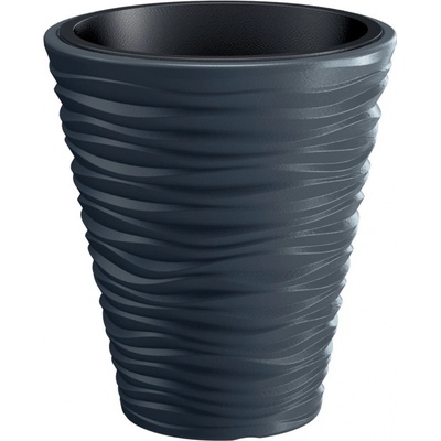 Prosperplast Květináč Small Sand s vložením tmavě šedý 34,5 cm