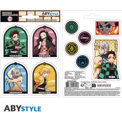 DEMON SLAYER Stickers 16x11cm 2 sheets Entertainment district ABYDCO904