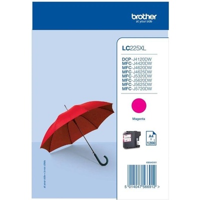 Brother Оригинален патрон Brother LC225XL, 1200 страници/5%, Magenta (3015100102)