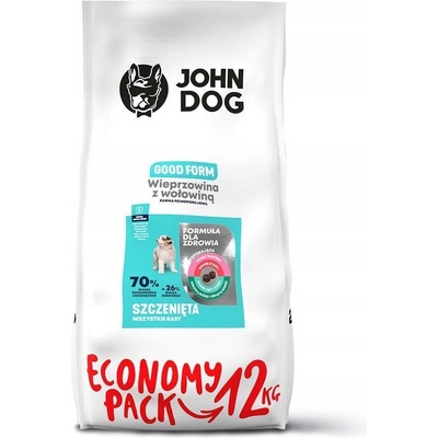 John Dog Good Form Puppy Pork with beef 12 kg