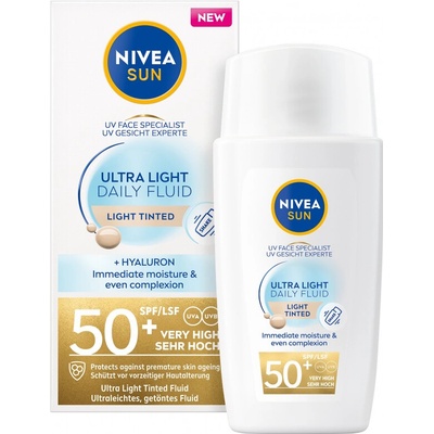 Nivea sun Ultra Light ľahký tónovací fluid SPF 50+ Light 40 ml