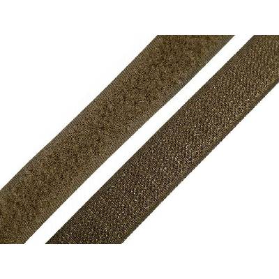 Suchý zip háček + plyš šíře 20 mm (305) zelená khaki