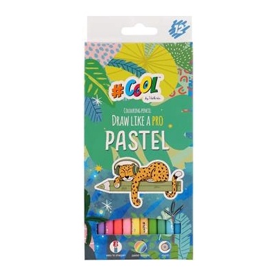 Victoria Комплект цветни моливи, кръгъл, COOL BY VICTORIA "Pastel", 12 пастелни цвята
