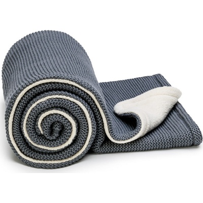 T Tomi Dětská pletená deka Winter Waves Dark grey