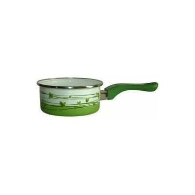 Metalac Rendlík Smaltovaný rendlík s bakelitovou ručkou tráva 14 cm 1 l D4-14-3