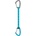 Petzl Примка с карабинери PETZL Djinn Axess 25cm turquoise