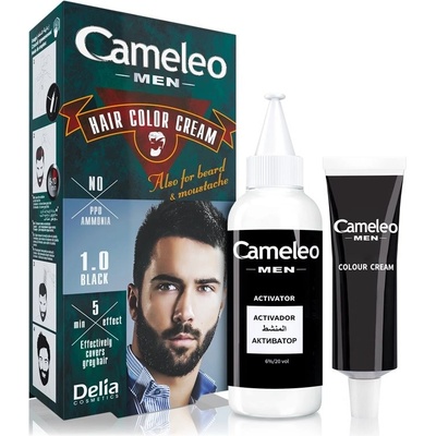 Delia Cameleo Men barva na vlasy 1.0 Black 30 ml