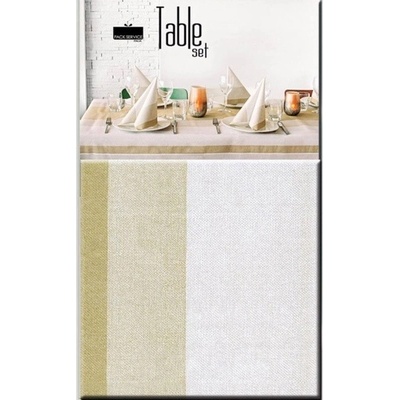 Pack Service Italia SET ubrus 140x240cm a ubrousky 44x44cm 10ks Airlaid Stoff Oro
