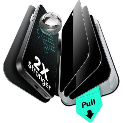 ESR Протектор за iPhone 17 Pro Max - ESR - Защита от замърсяване с UV защита Tempered Glass UltraFit (3 броя) - Черен