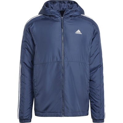 adidas Яке Adidas Men's 3 Stripe Essential Waterproof Wind Resistant Long Sleeve Puffer Jacket - Legend Ink