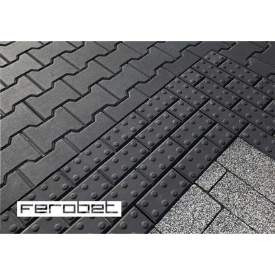 FEROBET Dlažba PARKETA pro nevidomé Standard 8cm Antracit
