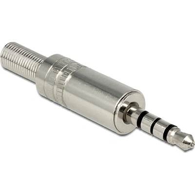 Delock стерео щепсел 3.5 mm със защита от огъване, сребърен