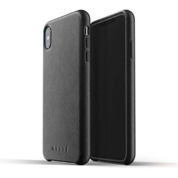 Mujjo Leather Case - кожен (естествена кожа) кейс за iPhone XS Max (черен)