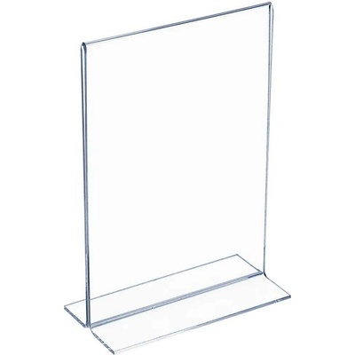 A-Z Reklama CZ plastový stojánek na 1 list papíru tvar T na výšku A4 – Zbozi.Blesk.cz