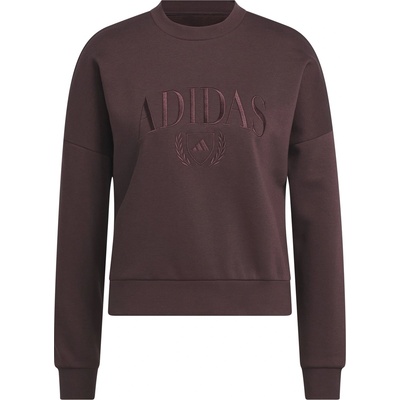 Adidas Дамска блуза Adidas Cozy Holiday Graphic Sweatshirt Womens - Brown