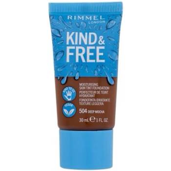 Rimmel London Kind & Free Skin Tint Foundation хидратиращ фон дьо тен 30 ml нюанс 504 Deep Mocha