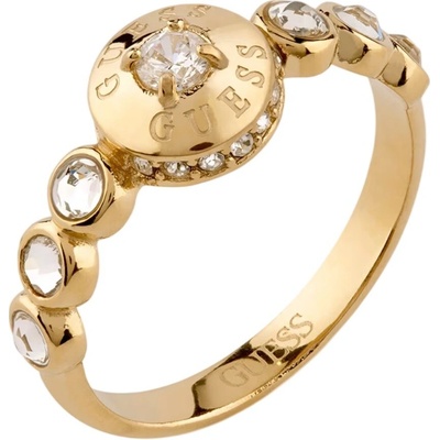 Guess Dizajnový pozlátený prsteň Sparks JUBR06282JWYG
