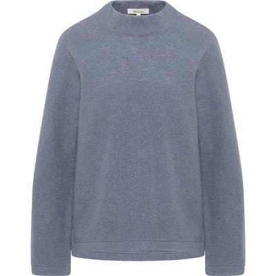 Tranquillo Дамски вълнен пуловер Tranquillo Women's Kurzer Pullover aus Reiner Walkwolle Wool jumper - Smoke (105-6693-0213)