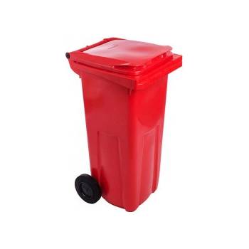 J.A.D. popolnica 120l plastová červená nádoba na odpad
