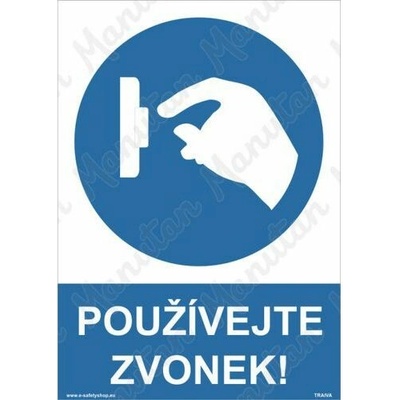 Používejte zvonek, samolepka 210 x 297 x 0,1 mm A4