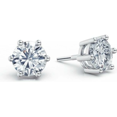 DF dámske náušnice 3699, bílé zlato s laboratorními diamanty o celkové váze 2.00 ct VS1/F