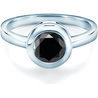 SAVICKI Годежен пръстен savicki: бяло злато, черен диамант
