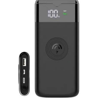 Dudao power bank 10000 mAh Power Delivery Quick Charge 3.0 Qi безжично зарядно устройство 10 W черно (K13Pro) (DD-10000-K13-pro)
