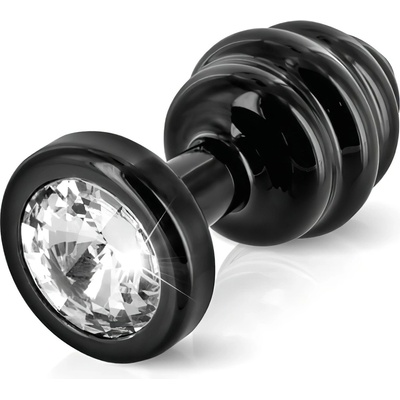 Diogol Anni - оребрен анален разширител - черен - (3см)