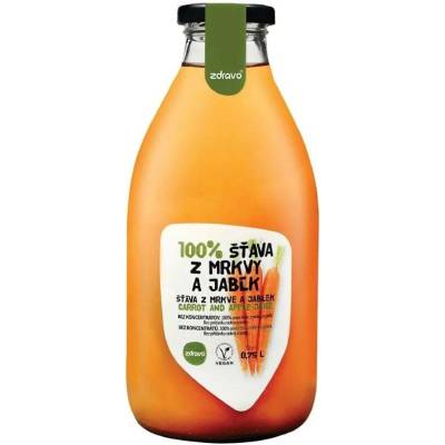 Zdravo Organic Šťáva mrkev - jablko 100% 0,75 l