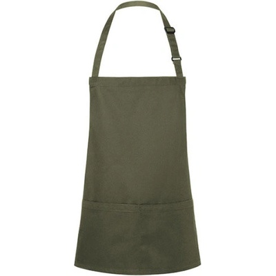 Karlowsky Krátka gastro zástera KY123 Moss-Green 75 x 60 cm