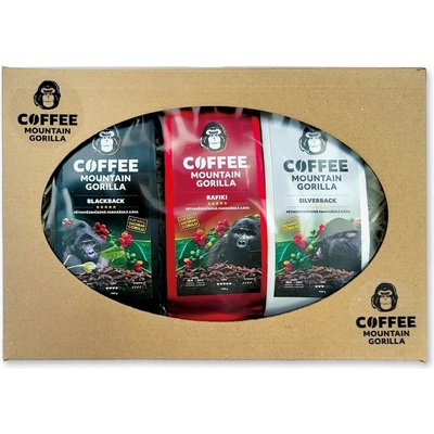 Mountain Gorilla Coffee Dárkový degustační balíček kávy ESPRESSO SMĚS 300 g