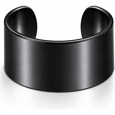 SARINES Minimalistický černý earcuff z chirurgické oceli S1385