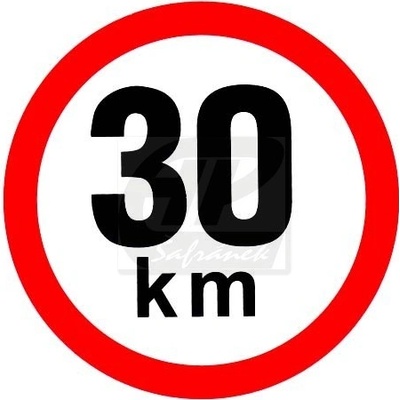 Rychlost 30 km/h - samolepka pr. 200mm