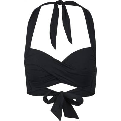Seafolly Дамско бикини горнище Seafolly Women's Collective Twist Soft Cup Halter Bikini top - Black - размер 36 (EU) (150-2120-0112)
