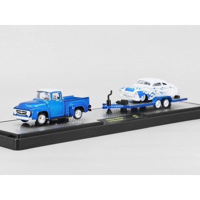 M2 Machines Mercury M-100 Truck 1956 + přivěs + Mercury Custom 1949 1:64