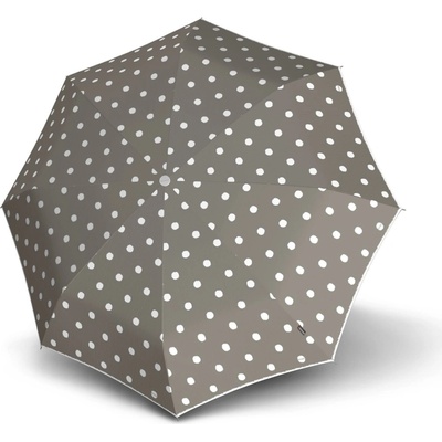 Knirps KNIRPS T.760 DOT ART TAUPE - elegantný hoľový vystreľovací dáždnik