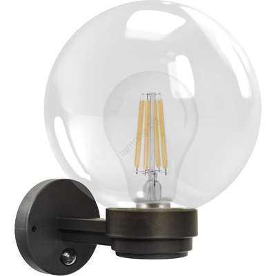 Brilagi - Външно стенно осветително тяло със сензор HARBOR 1xE27/40W/230V IP33, антрацит/прозрачно стъкло (BG3645)